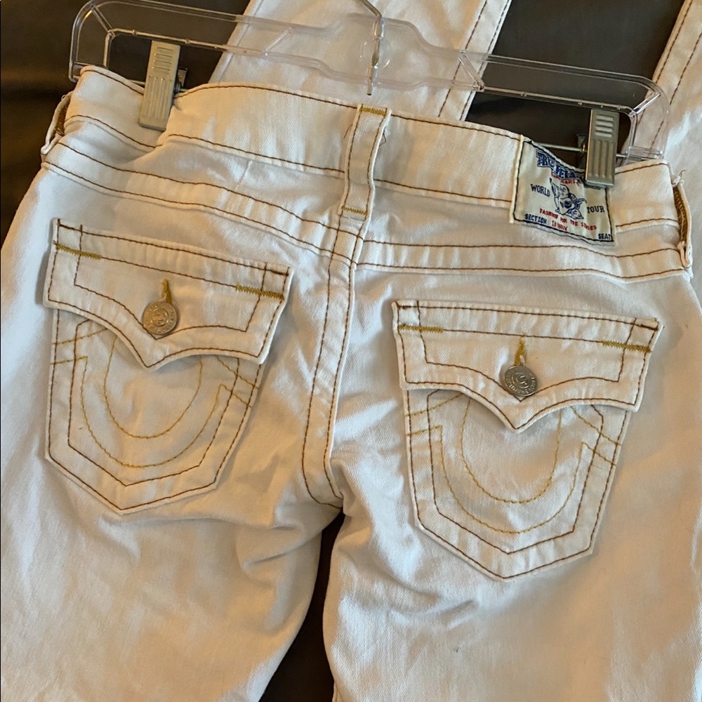 True Religion Optic White Super Skinny Jeans Sz 25